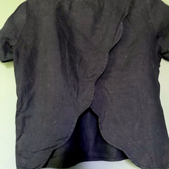 Madewell Scenic View linen open-back black top - Picture 6 of 6